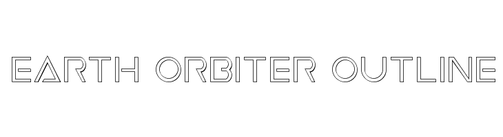 Earth Orbiter Outline  Free Fonts Download