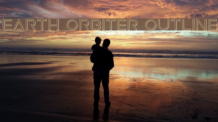 Earth Orbiter Outline Font examples