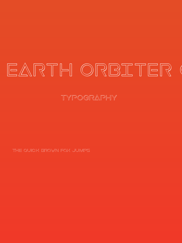 Earth Orbiter Outline Poster