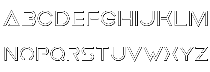 Earth Orbiter Outline Font LOWERCASE