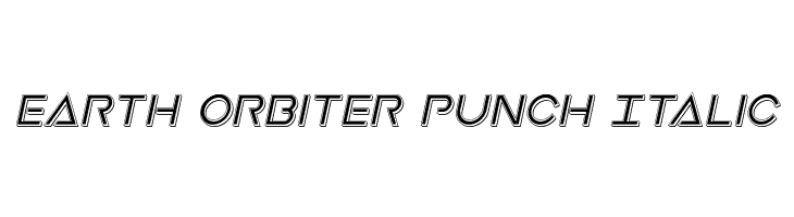 Earth Orbiter Punch Italic Schriftart