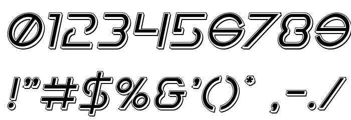 Earth Orbiter Punch Italic Font OTHER CHARS