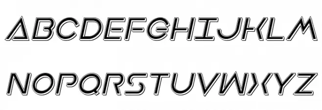Earth Orbiter Punch Italic Fonte MAIÚSCULAS