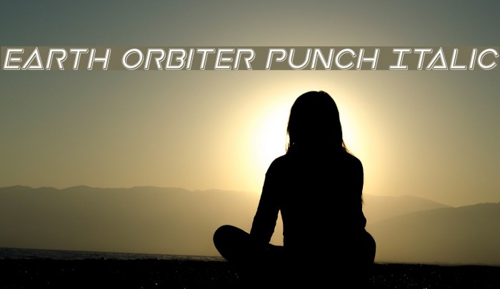 Earth Orbiter Punch Italic Font examples