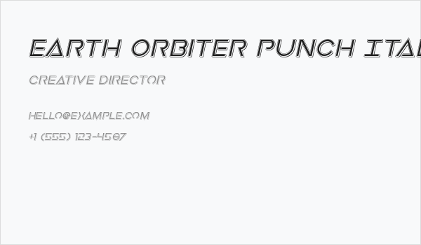 Earth Orbiter Punch Italic Business Card