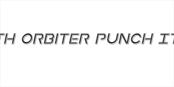 Earth Orbiter Punch Italic Logo