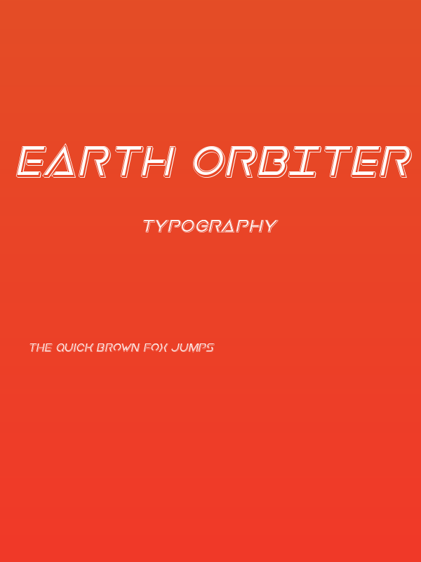Earth Orbiter Punch Italic Poster