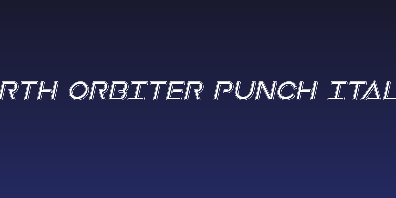 Earth Orbiter Punch Italic Social Header