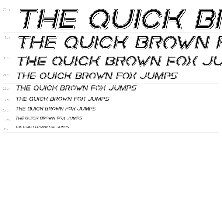 Earth Orbiter Punch Italic Waterfall