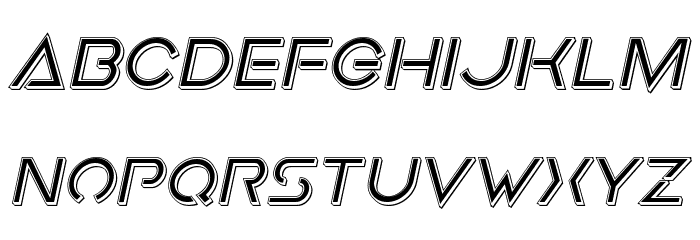 Earth Orbiter Punch Italic Font LOWERCASE