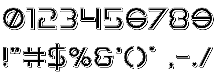 Earth Orbiter Punch Font OTHER CHARS