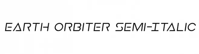 Earth Orbiter Semi-Italic  नि: शुल्क फ़ॉन्ट्स डाउनलोड