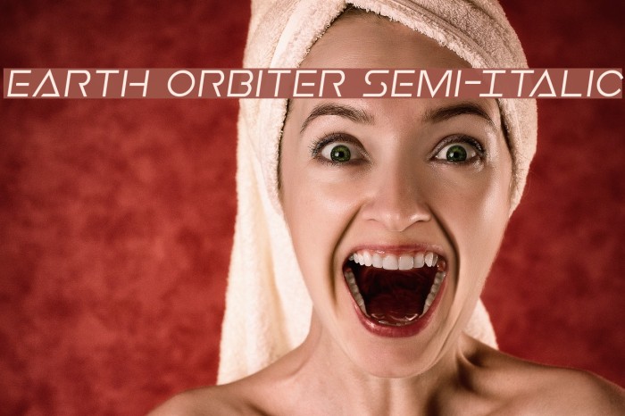 Earth Orbiter Semi-Italic Font examples