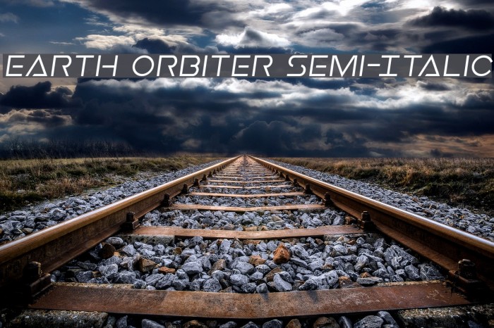 Earth Orbiter Semi-Italic Font examples