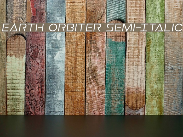 Earth Orbiter Semi-Italic Font examples