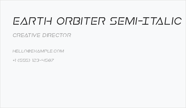 Earth Orbiter Semi-Italic Business Card