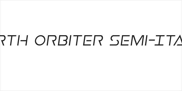 Earth Orbiter Semi-Italic Logo