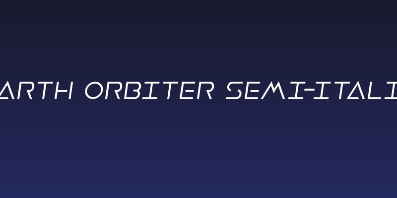 Earth Orbiter Semi-Italic Social Header