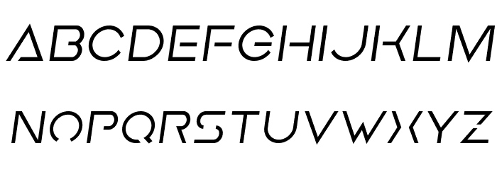 Earth Orbiter Semi-Italic Font LOWERCASE