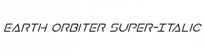 Earth Orbiter Super-Italic  Frei Schriftart Herunterladen