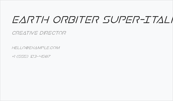 Earth Orbiter Super-Italic Business Card