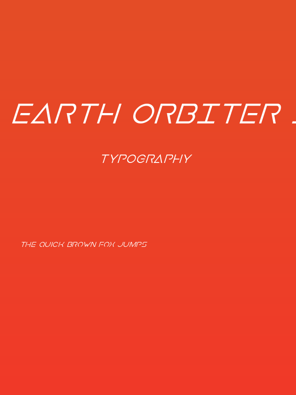 Earth Orbiter Super-Italic Poster