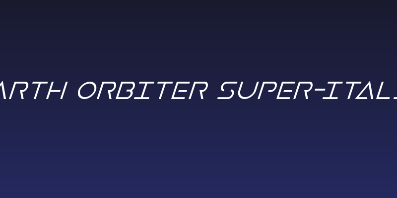 Earth Orbiter Super-Italic Social Header