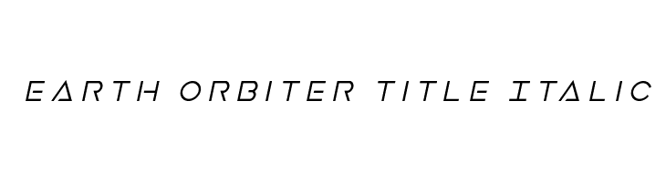 Earth Orbiter Title Italic Font