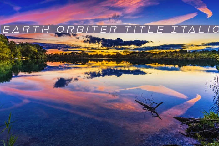 Earth Orbiter Title Italic Font examples