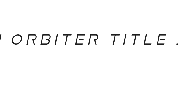 Earth Orbiter Title Italic Logo