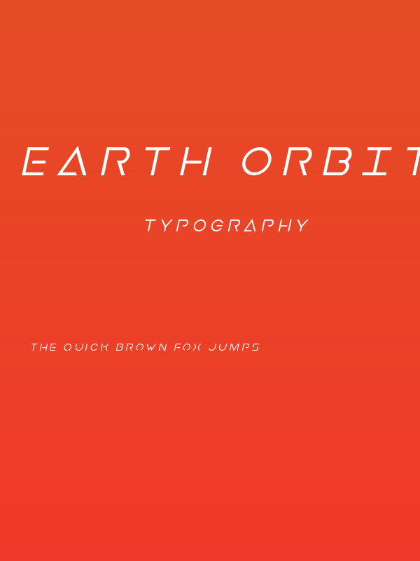 Earth Orbiter Title Italic Poster