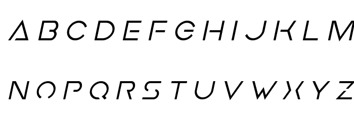 Earth Orbiter Title Italic Font LOWERCASE