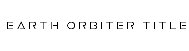 Earth Orbiter Title  baixar fontes gratis