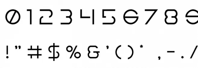 Earth Orbiter Title Font OTHER CHARS