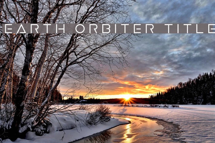 Earth Orbiter Title Example 1