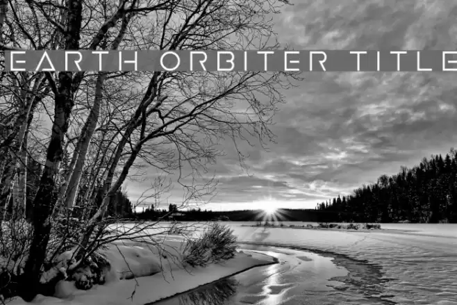 Earth Orbiter Title Font examples