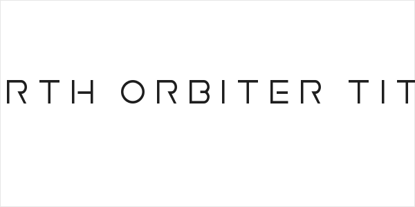 Earth Orbiter Title Logo