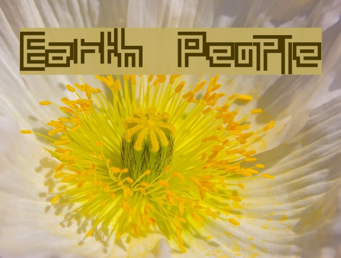 Earth People Font examples