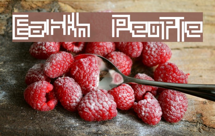 Earth People Font examples
