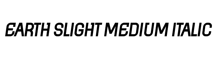 Earth Slight Medium Italic  les polices de caractères gratuit tlcharger