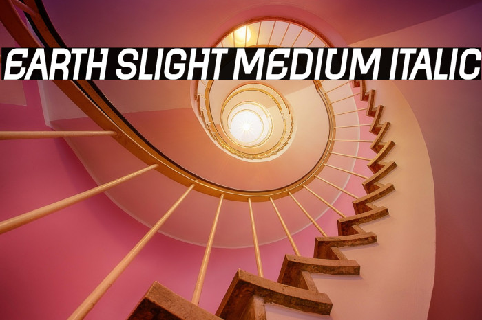 Earth Slight Medium Italic Example 1