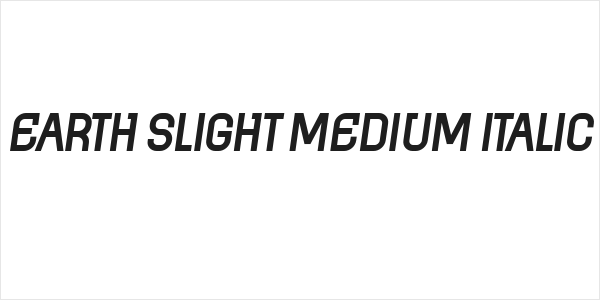 Earth Slight Medium Italic Logo