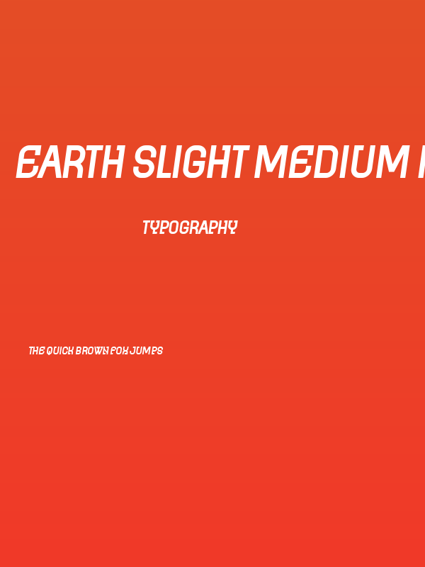 Earth Slight Medium Italic Poster