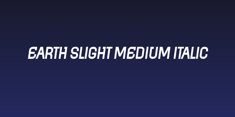 Earth Slight Medium Italic Social Header