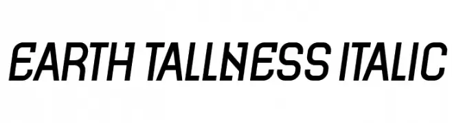 Earth Tallness Italic  नि: शुल्क फ़ॉन्ट्स डाउनलोड