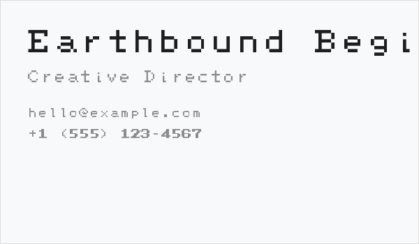 Earthbound Beginnings Regular Business Card