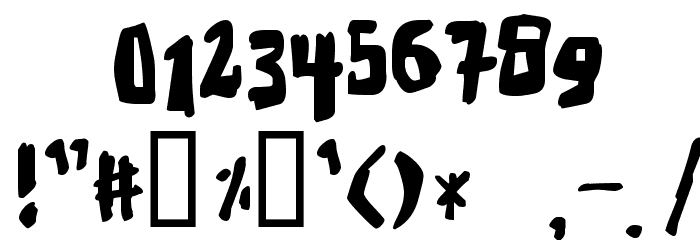 Earthquake フォント その他の文字