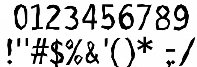 EarthquakeTypewriter Font OTHER CHARS