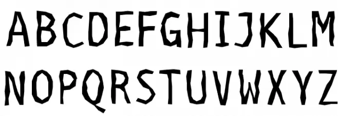 EarthquakeTypewriter फ़ॉन्ट अपरकेस