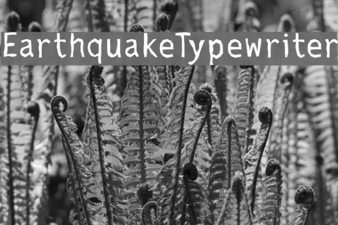 EarthquakeTypewriter Font examples